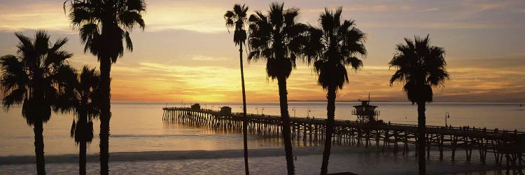 Silhouette of a pier, San Clemente Pier, Los Angeles County, California, USA #3