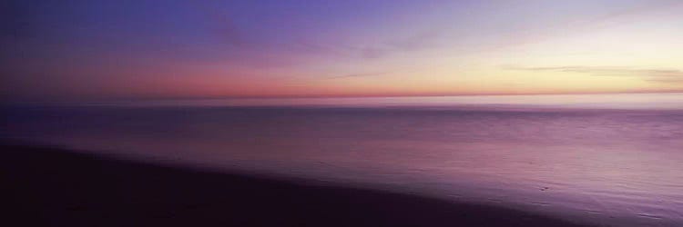 Ocean at sunset, Los Angeles County, California, USA