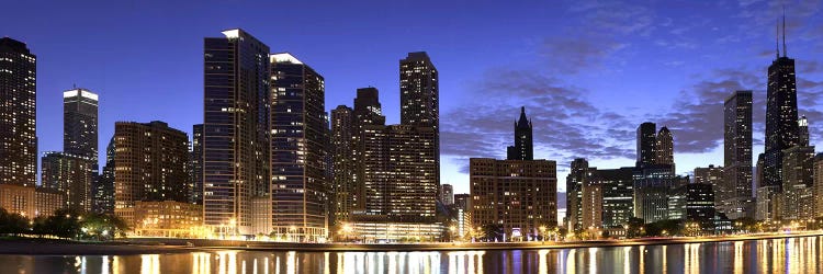 Night Skyline, Lake Michigan, Chicago, Cook County, Illinois, USA 2010