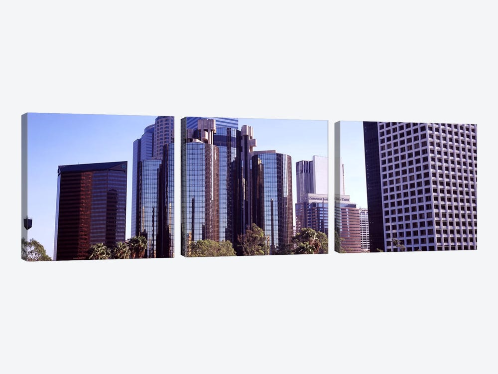 Skyscrapers in a city, City Of Los Angeles, Los Angeles County, California, USA #3 by Panoramic Images 3-piece Canvas Art Print