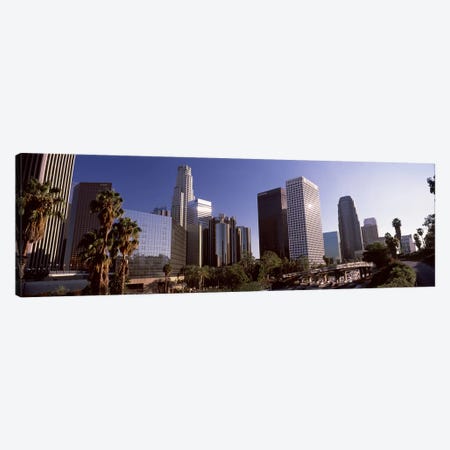 Skyscrapers in a cityCity of Los Angeles, Los Angeles County, California, USA Canvas Print #PIM8949} by Panoramic Images Canvas Art