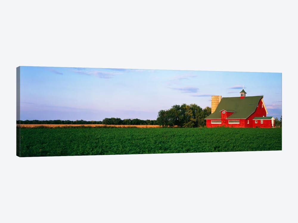 Red Barn Kankakee IL USA by Panoramic Images 1-piece Canvas Artwork