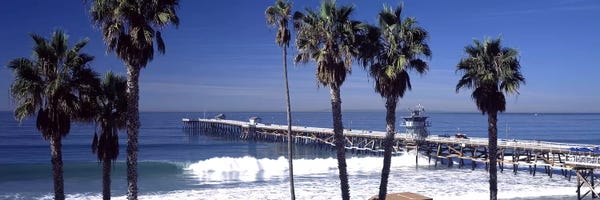 Los Angeles: Pier over an ocean, San Clemente Pier, Los Angeles County, California, USA by Panoramic Images