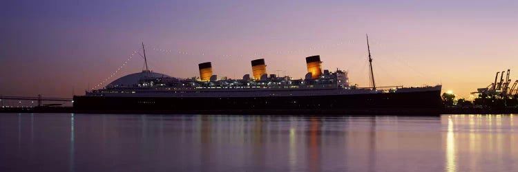 RMS Queen Mary in an ocean, Long Beach, Los Angeles County, California, USA