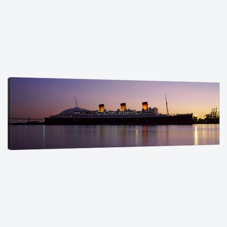 RMS Queen Mary in an ocean, Long Beach, Los Angeles County, California, USA Canvas Print #PIM8956} by Panoramic Images Canvas Wall Art