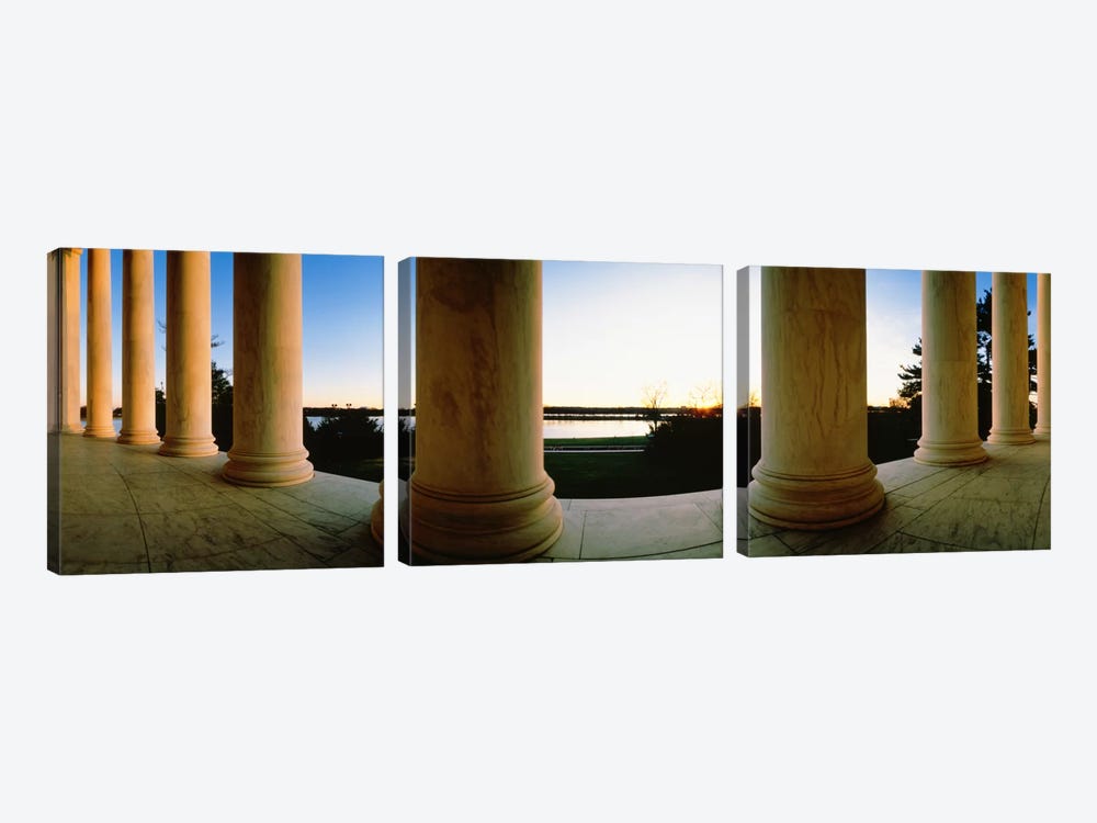 Jefferson Memorial Washington DC USA #2 by Panoramic Images 3-piece Canvas Print