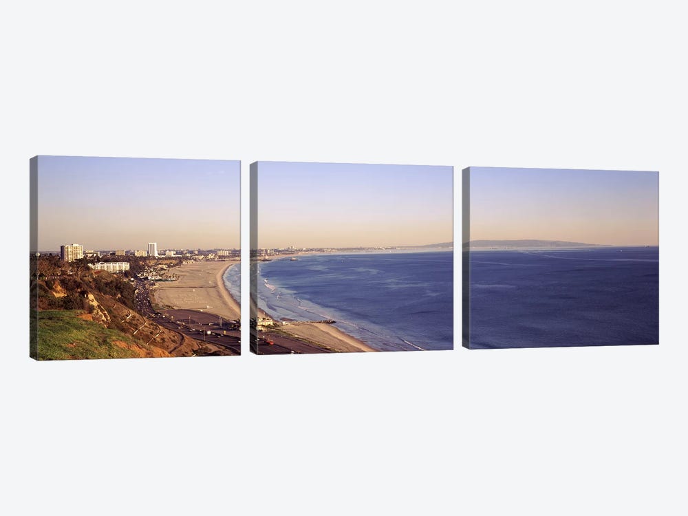 City at the waterfront, Santa Monica, Los Angeles County, California, USA by Panoramic Images 3-piece Art Print