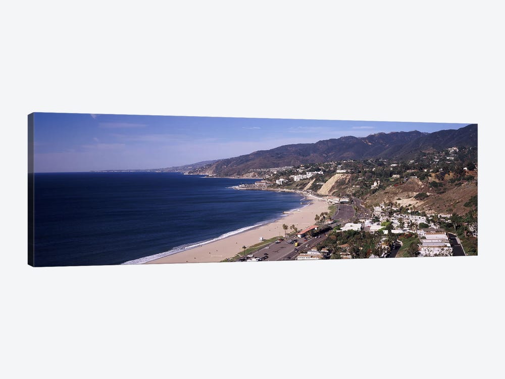 High angle view of a beach, Highway 101, Malibu Beach, Malibu, Los Angeles County, California, USA by Panoramic Images 1-piece Canvas Artwork