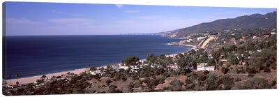 High angle view of an ocean, Malibu Beach, Malibu, Los Angeles County, California, USA Canvas Art Print - Los Angeles Art