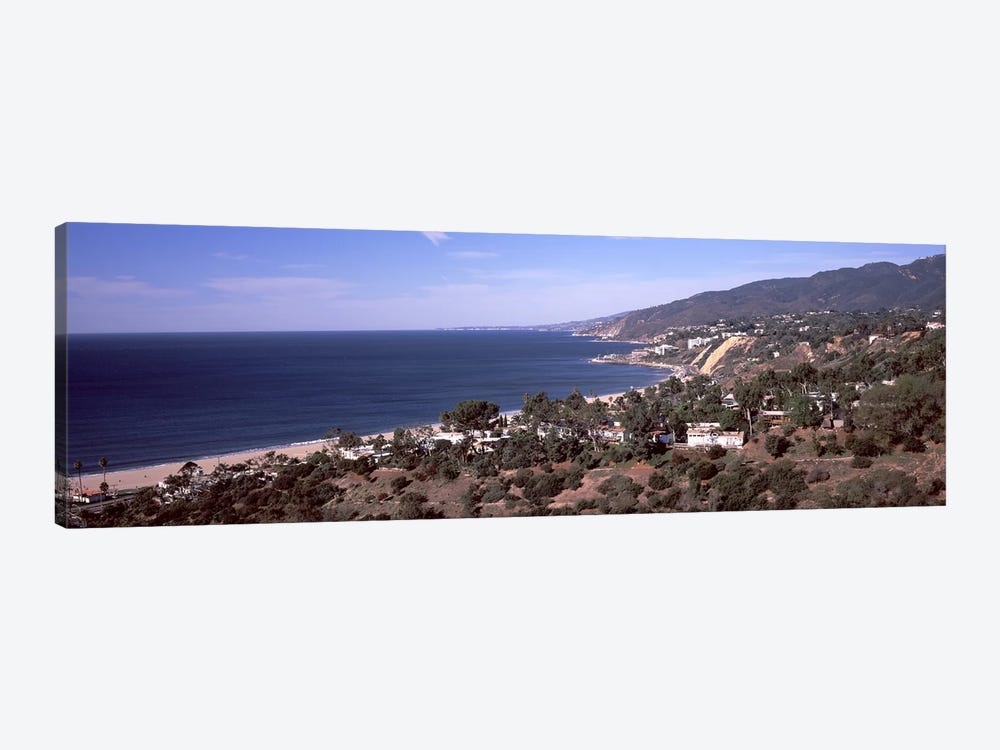 High angle view of an ocean, Malibu Beach, Malibu, Los Angeles County, California, USA by Panoramic Images 1-piece Canvas Art Print