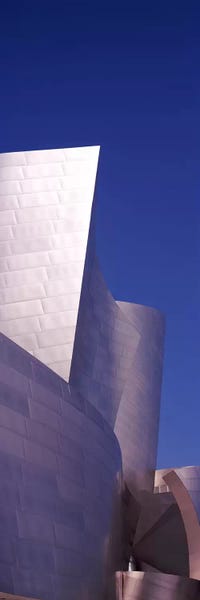 Los Angeles: Low angle view of a concert hall, Walt Disney Concert Hall, City Of Los Angeles, Los Angeles County, California, USA by Panoramic Images