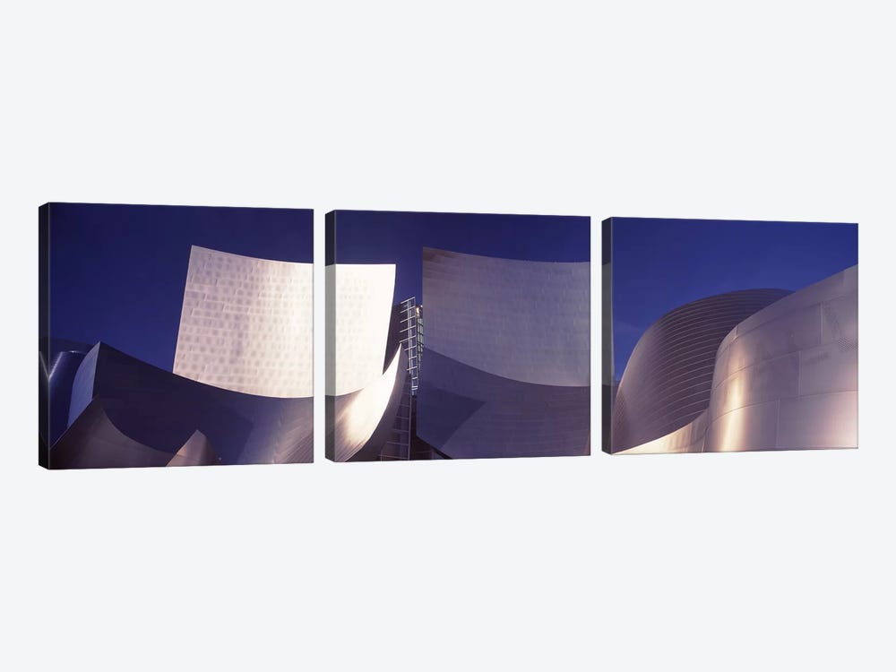Low angle view of a concert hall, Walt Disney Concert Hall, City Of Los Angeles, Los Angeles County, California, USA #2 by Panoramic Images 3-piece Canvas Print