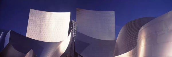 Los Angeles: Low angle view of a concert hall, Walt Disney Concert Hall, City Of Los Angeles, Los Angeles County, California, USA #2 by Panoramic Images