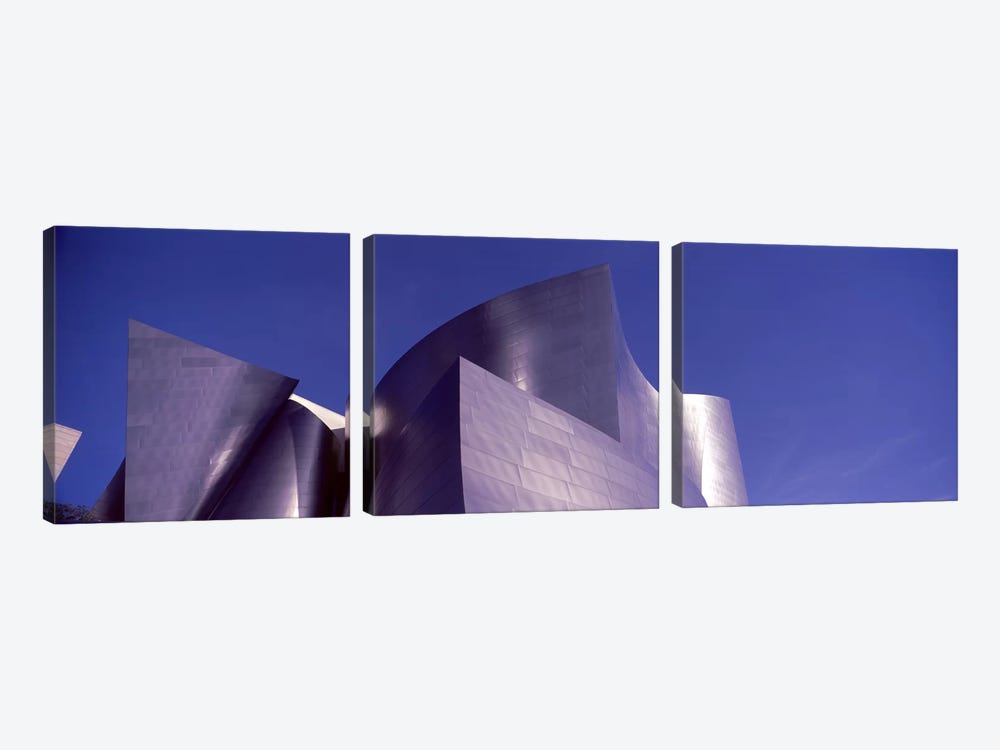 Low angle view of a concert hall, Walt Disney Concert Hall, City Of Los Angeles, Los Angeles County, California, USA #3 by Panoramic Images 3-piece Canvas Wall Art