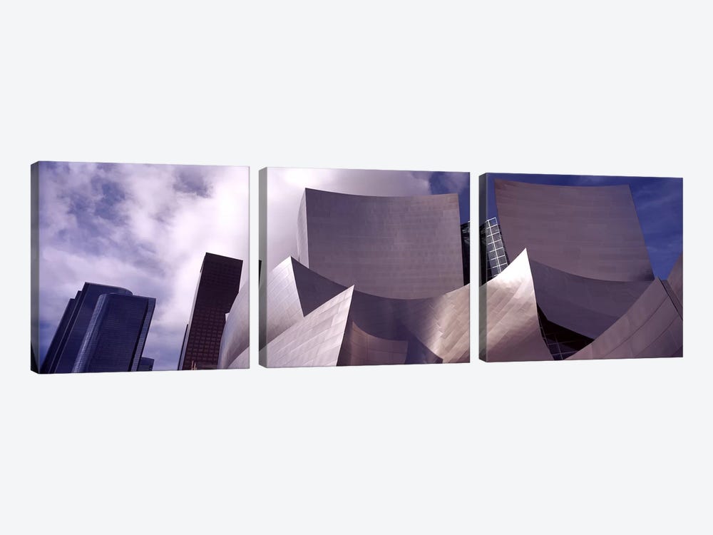 Low angle view of a concert hall, Walt Disney Concert Hall, City Of Los Angeles, Los Angeles County, California, USA #4 by Panoramic Images 3-piece Canvas Print