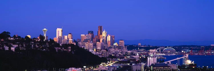 Buildings in a city, Elliott Bay, Seattle, Washington State, USA 2010 by Panoramic Images wall art