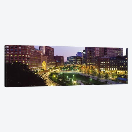 Buildings in a city, Atlantic Avenue, Wharf District, Boston, Suffolk County, Massachusetts, USA 2010 Canvas Print #PIM8976} by Panoramic Images Canvas Wall Art