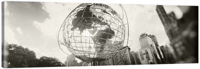Steel globe, Columbus Circle, Manhattan, New York City, New York State, USA Canvas Art Print - Sculpture & Statue Art