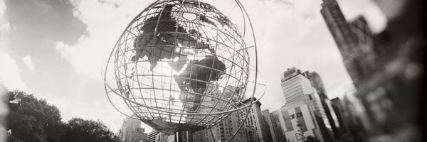 Manhattan: Steel globe, Columbus Circle, Manhattan, New York City, New York State, USA by Panoramic Images