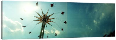Low angle view of a park ride, Brooklyn Flyer Ride, Luna Park, Coney Island, Brooklyn, New York City, New York State, USA Canvas Art Print - Amusement Parks