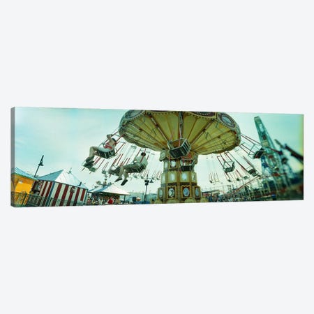 Tourists riding on an amusement park ride, Lynn's Trapeze, Luna Park, Coney Island, Brooklyn, New York City, New York State, USA Canvas Print #PIM8981} by Panoramic Images Canvas Artwork