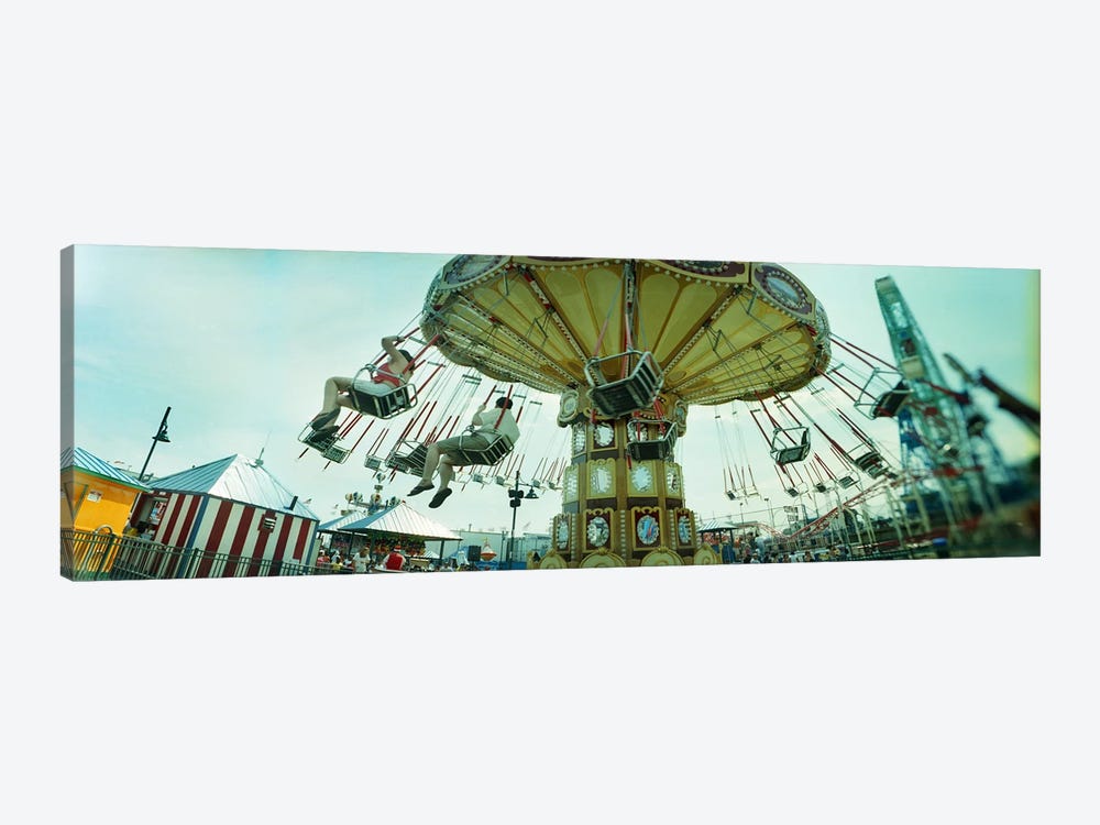 Tourists riding on an amusement park ride, Lynn's Trapeze, Luna Park, Coney Island, Brooklyn, New York City, New York State, USA by Panoramic Images 1-piece Canvas Art