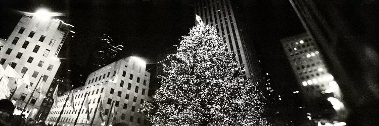 Christmas tree lit up at night, Rockefeller Center, Manhattan, New York City, New York State, USA #2 by Panoramic Images wall art