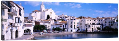 Buildings On The Waterfront, Cadaques, Costa Brava, Spain Canvas Art Print