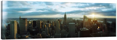 Buildings in a city, Empire State Building, Manhattan, New York City, New York State, USA 2011 Canvas Art Print - Sky Art