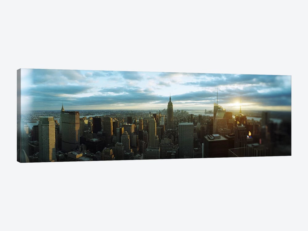 Buildings in a city, Empire State Building, Manhattan, New York City, New York State, USA 2011 by Panoramic Images 1-piece Canvas Wall Art