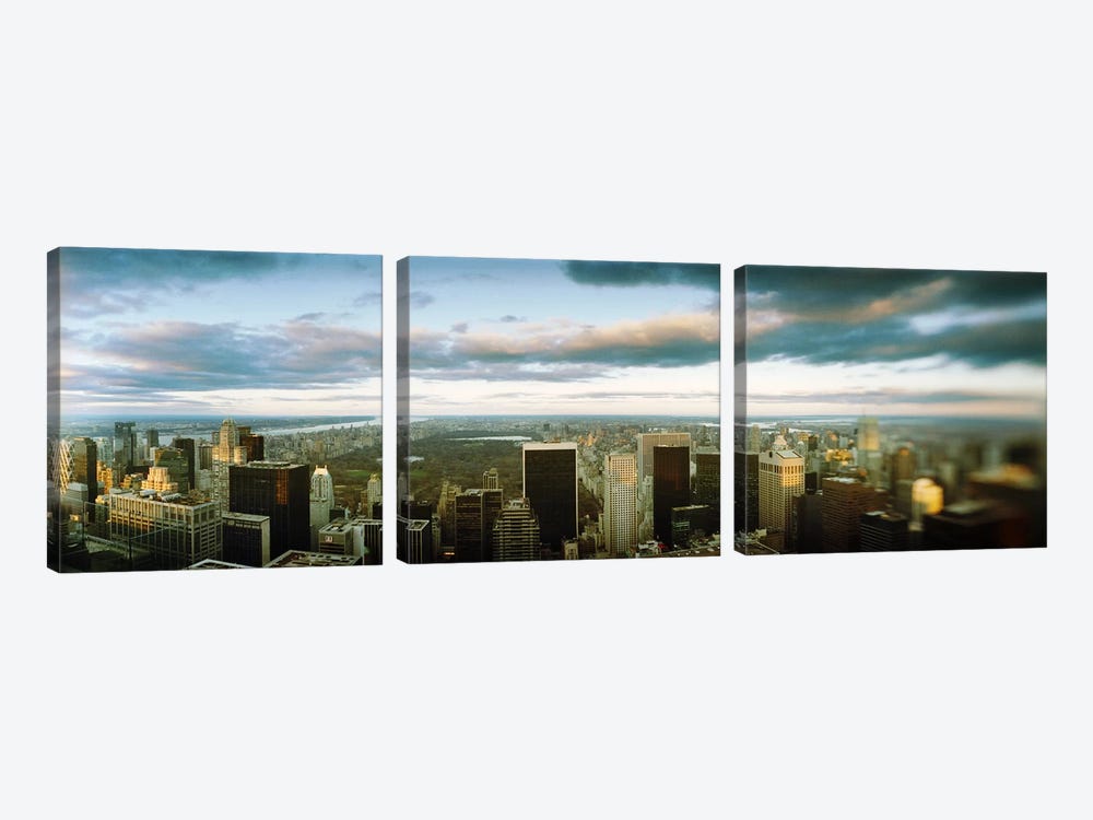 Buildings in a city, Empire State Building, Manhattan, New York City, New York State, USA by Panoramic Images 3-piece Canvas Art Print