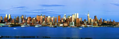 Skyscrapers in a city, Manhattan, New York City, New York State, USA #2 by Panoramic Images multi panel art
