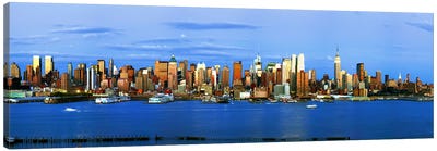 Skyscrapers in a city, Manhattan, New York City, New York State, USA #2 Canvas Art Print - New York Art