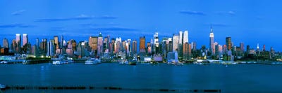 Skyscrapers in a city, Manhattan, New York City, New York State, USA #3 by Panoramic Images multi panel art