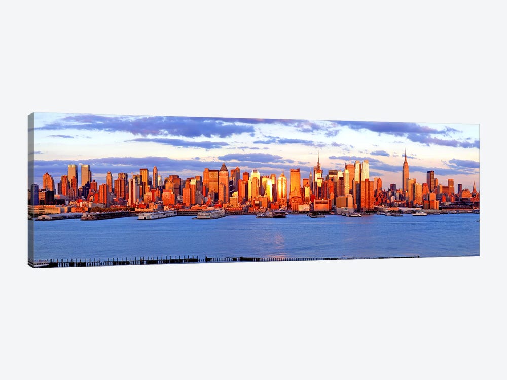 Skyscrapers in a city, Manhattan, New York City, New York State, USA #4 by Panoramic Images 1-piece Canvas Art Print
