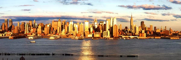 New York City Skylines: Skyscrapers in a city, Manhattan, New York City, New York State, USA #6 by Panoramic Images