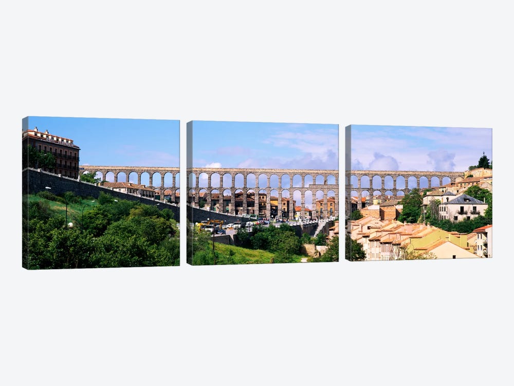 Aqueduct Of Segovia, Castile and Leon, Spain by Panoramic Images 3-piece Canvas Art