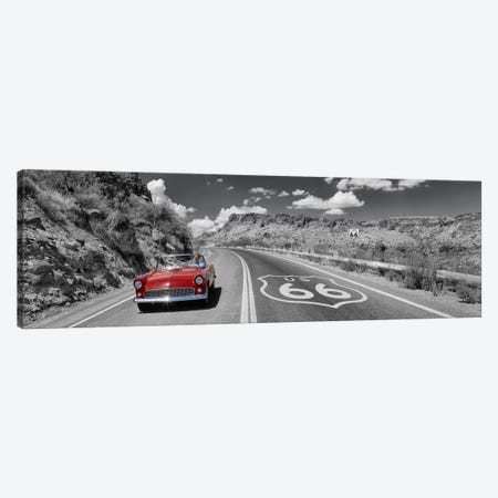 Vintage car moving on the road, Route 66, Arizona, USA Canvas Print #PIM9011} by Panoramic Images Canvas Print