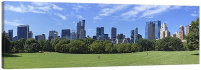 Park with skyscrapers in the backgroundSheep Meadow, Central Park, Manhattan, New York City, New York State, USA Canvas Art Print - Central Park