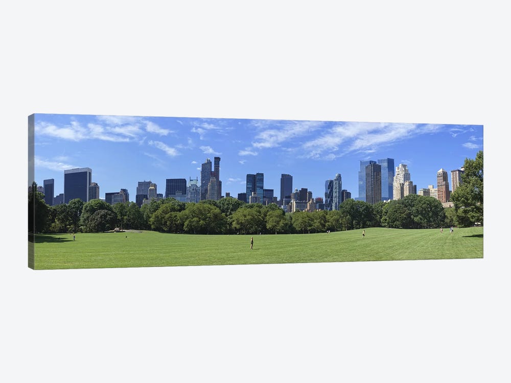 Park with skyscrapers in the backgroundSheep Meadow, Central Park, Manhattan, New York City, New York State, USA by Panoramic Images 1-piece Canvas Print