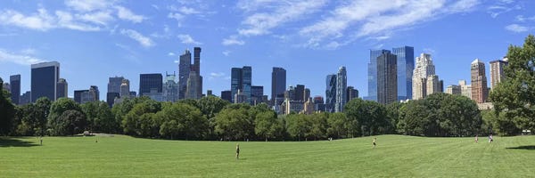 Manhattan: Park with skyscrapers in the backgroundSheep Meadow, Central Park, Manhattan, New York City, New York State, USA by Panoramic Images