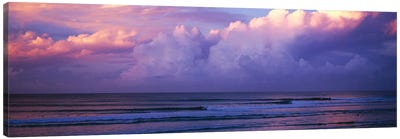 Clouds over the sea at sunset Canvas Art Print - Cloudy Sunset Art