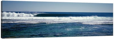 Wave splashing in the sea Canvas Art Print - Panoramic Photography