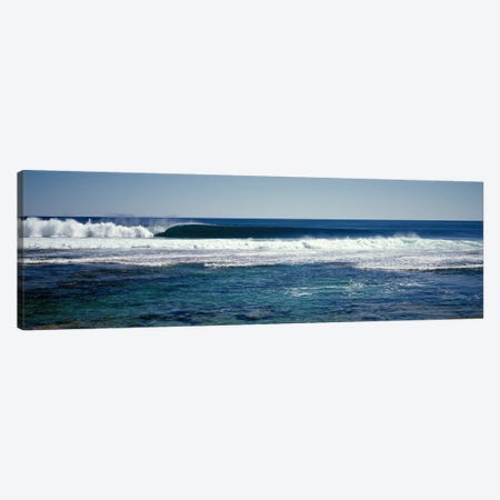 Wave splashing in the sea Canvas Print #PIM9049} by Panoramic Images Canvas Art