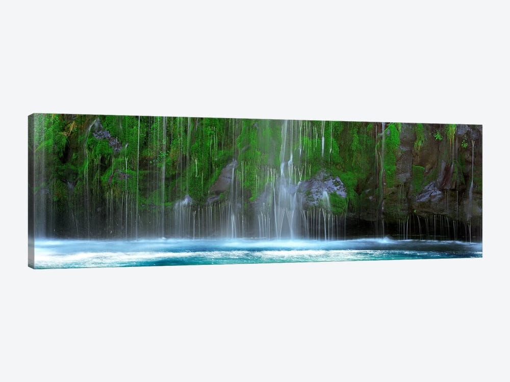 Waterfall in a forestMossbrae Falls, Sacramento River, Dunsmuir, Siskiyou County, California, USA by Panoramic Images 1-piece Canvas Art