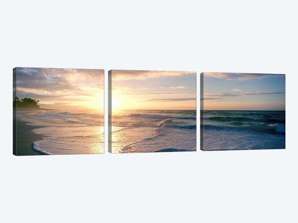 Sunset over the sea by Panoramic Images 3-piece Art Print