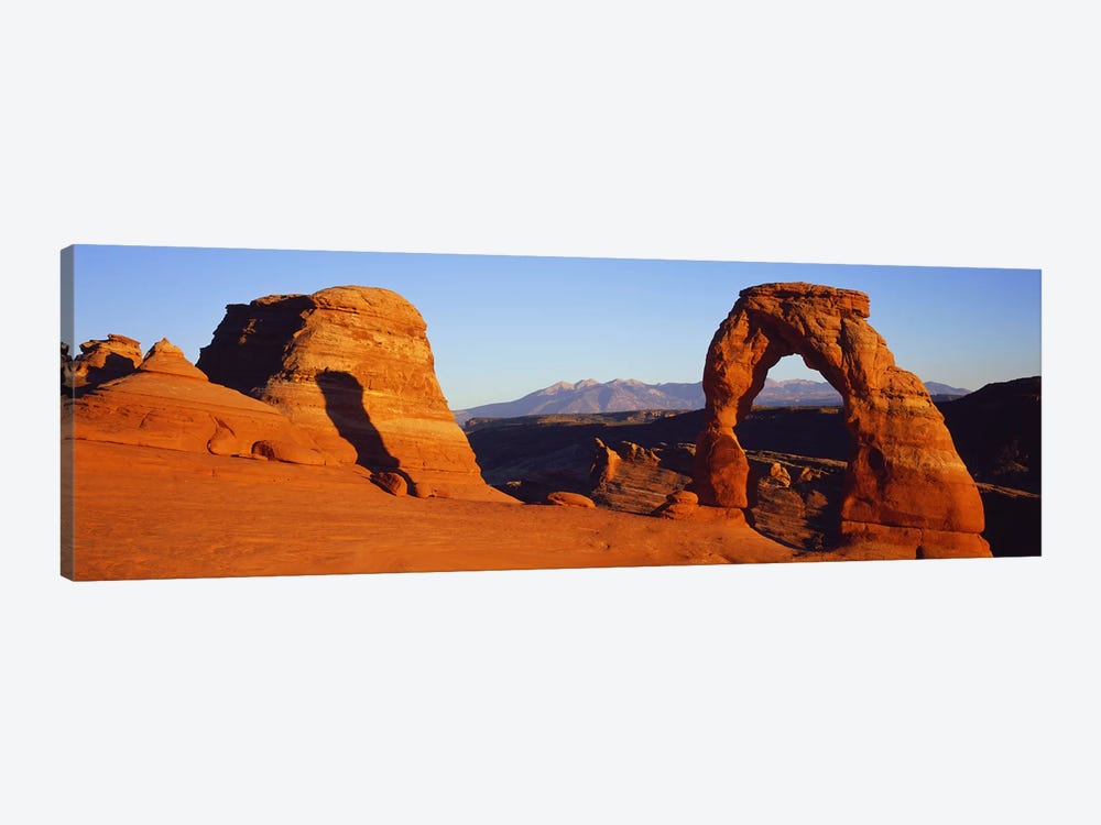 Natural arch in a desertDelicate Arch, Arches National Park, Utah, USA by Panoramic Images 1-piece Canvas Art Print
