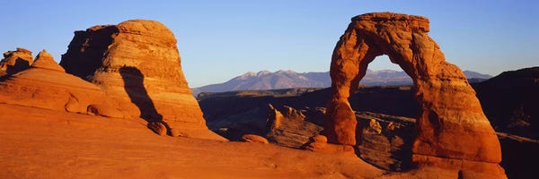 Wonders Of The World: Natural arch in a desertDelicate Arch, Arches National Park, Utah, USA by Panoramic Images