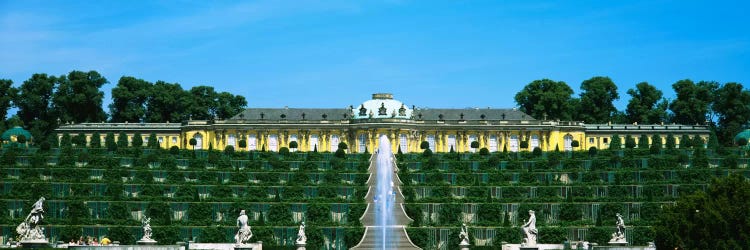 Formal garden in front of a palace, Sanssouci Palace, Potsdam, Brandenburg, Germany by Panoramic Images wall art