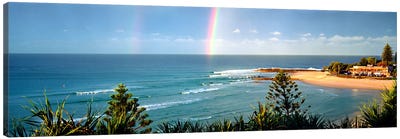 Rainbow over the sea Canvas Art Print - Rain Inspired